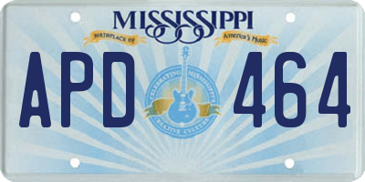 MS license plate APD464