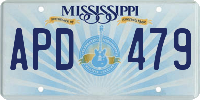 MS license plate APD479
