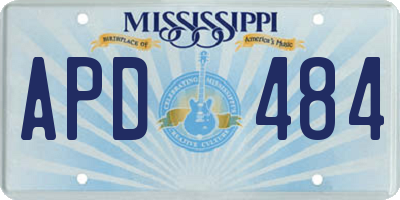 MS license plate APD484