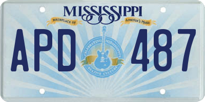 MS license plate APD487