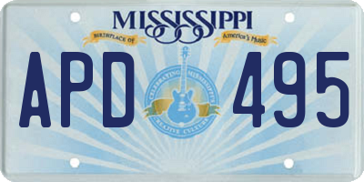 MS license plate APD495