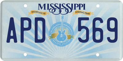 MS license plate APD569