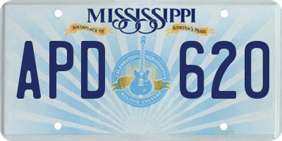 MS license plate APD620