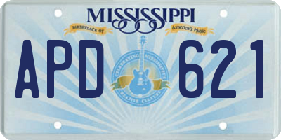 MS license plate APD621