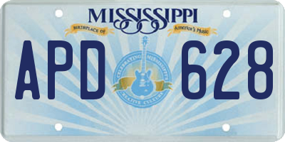 MS license plate APD628