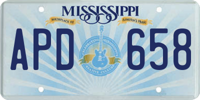 MS license plate APD658