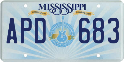 MS license plate APD683