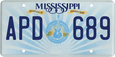 MS license plate APD689