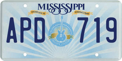 MS license plate APD719