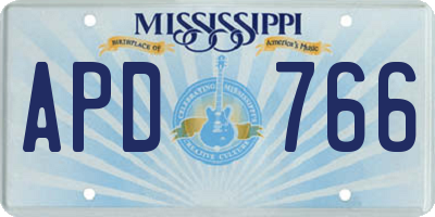 MS license plate APD766
