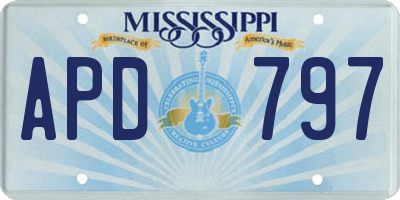 MS license plate APD797
