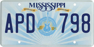 MS license plate APD798