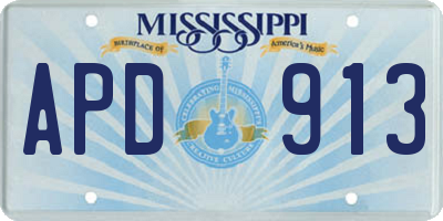 MS license plate APD913