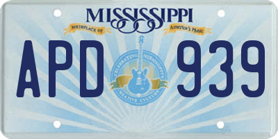 MS license plate APD939