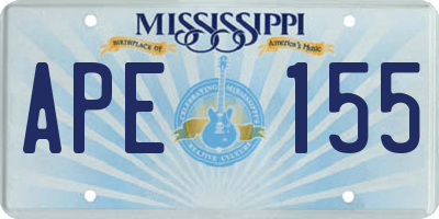 MS license plate APE155