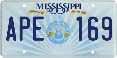 MS license plate APE169