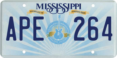 MS license plate APE264
