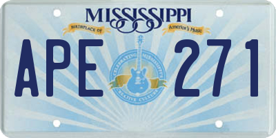 MS license plate APE271