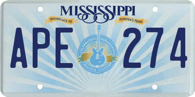 MS license plate APE274