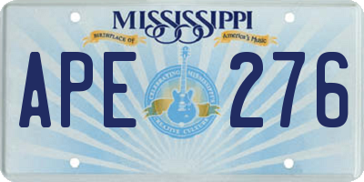 MS license plate APE276