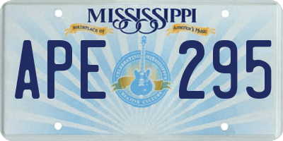 MS license plate APE295