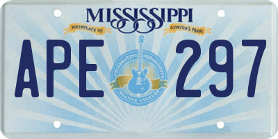 MS license plate APE297