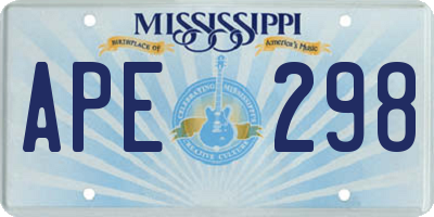MS license plate APE298