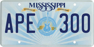 MS license plate APE300