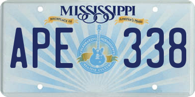 MS license plate APE338