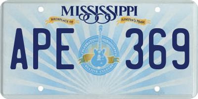MS license plate APE369