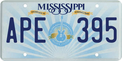 MS license plate APE395
