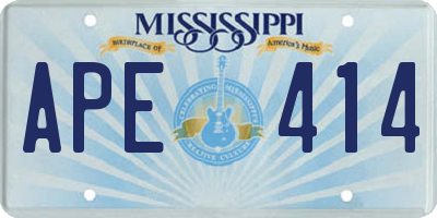 MS license plate APE414