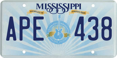 MS license plate APE438