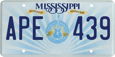 MS license plate APE439