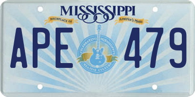 MS license plate APE479