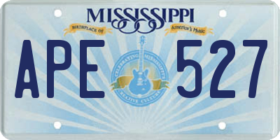MS license plate APE527