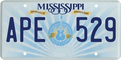 MS license plate APE529