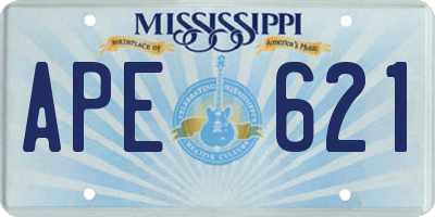 MS license plate APE621