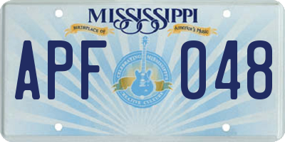 MS license plate APF048