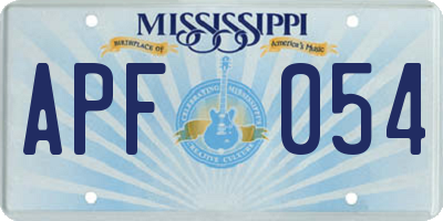 MS license plate APF054