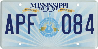 MS license plate APF084
