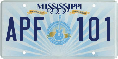 MS license plate APF101