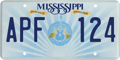 MS license plate APF124