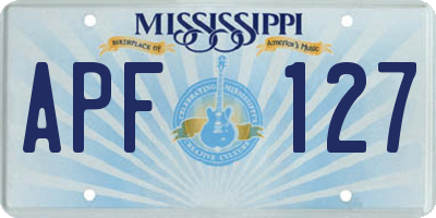 MS license plate APF127