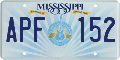 MS license plate APF152