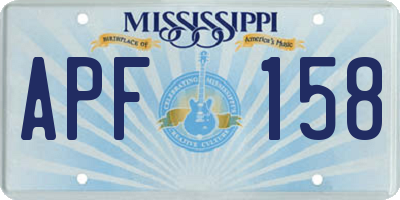 MS license plate APF158