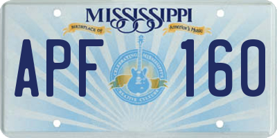 MS license plate APF160