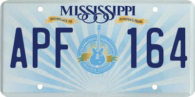 MS license plate APF164