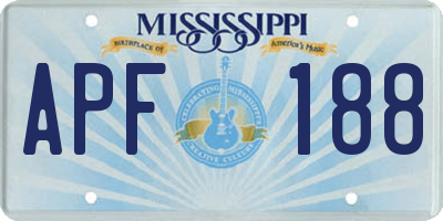 MS license plate APF188