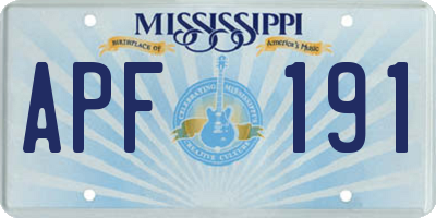 MS license plate APF191